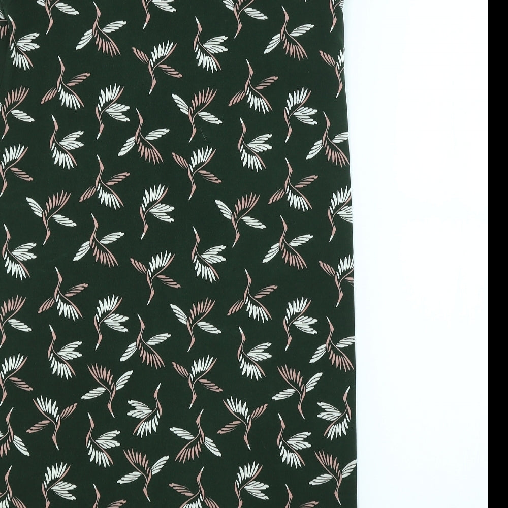 Brand and care label for Next women’s grey floral pencil dress, size UK 8