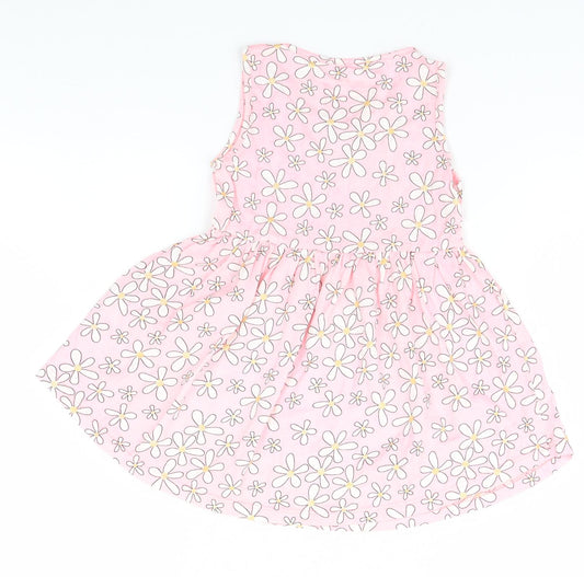 Young Dimension Girls Pink Floral A-Line Size 3-4 Years