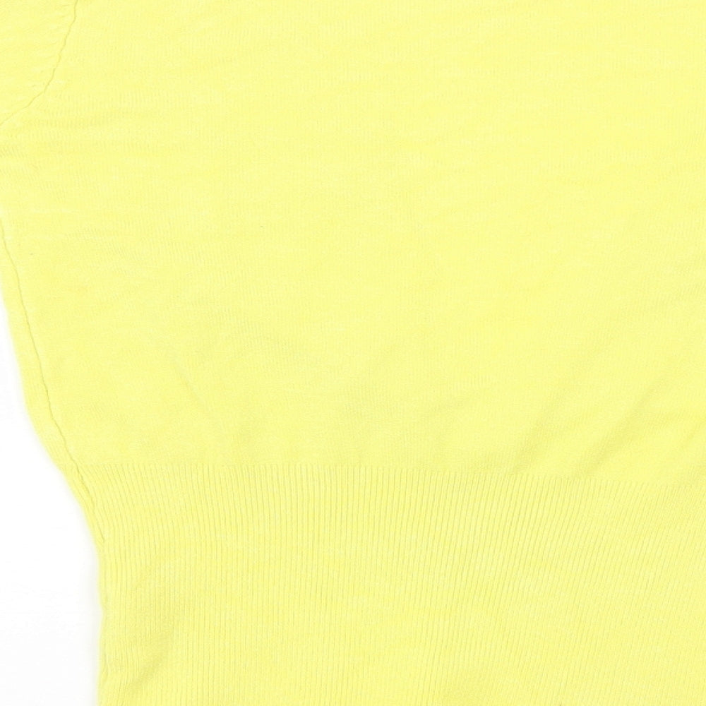 SPLASH Womens Yellow Pullover Jumper Size S
