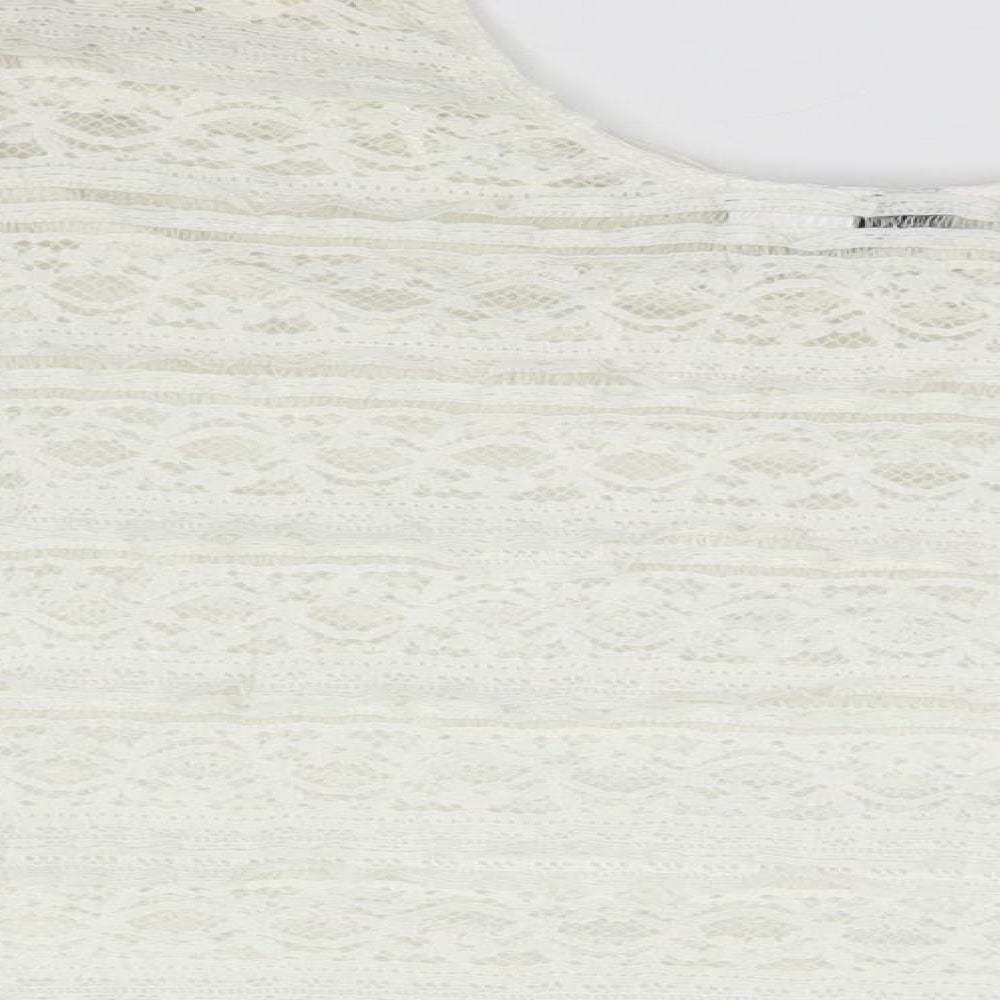 Womens UK Size M Divided White Basic Blouse