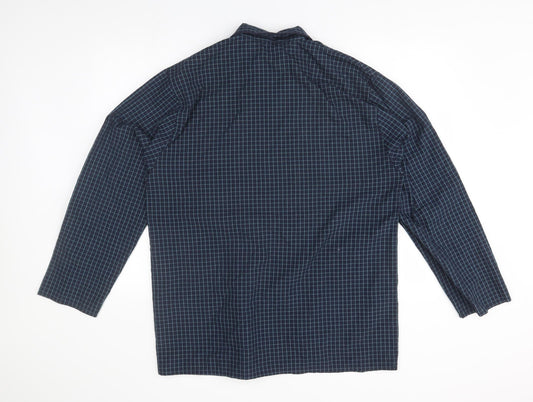 Mens UK Size M M&S Blue Button-Up Long Sleeve Casual Shirt