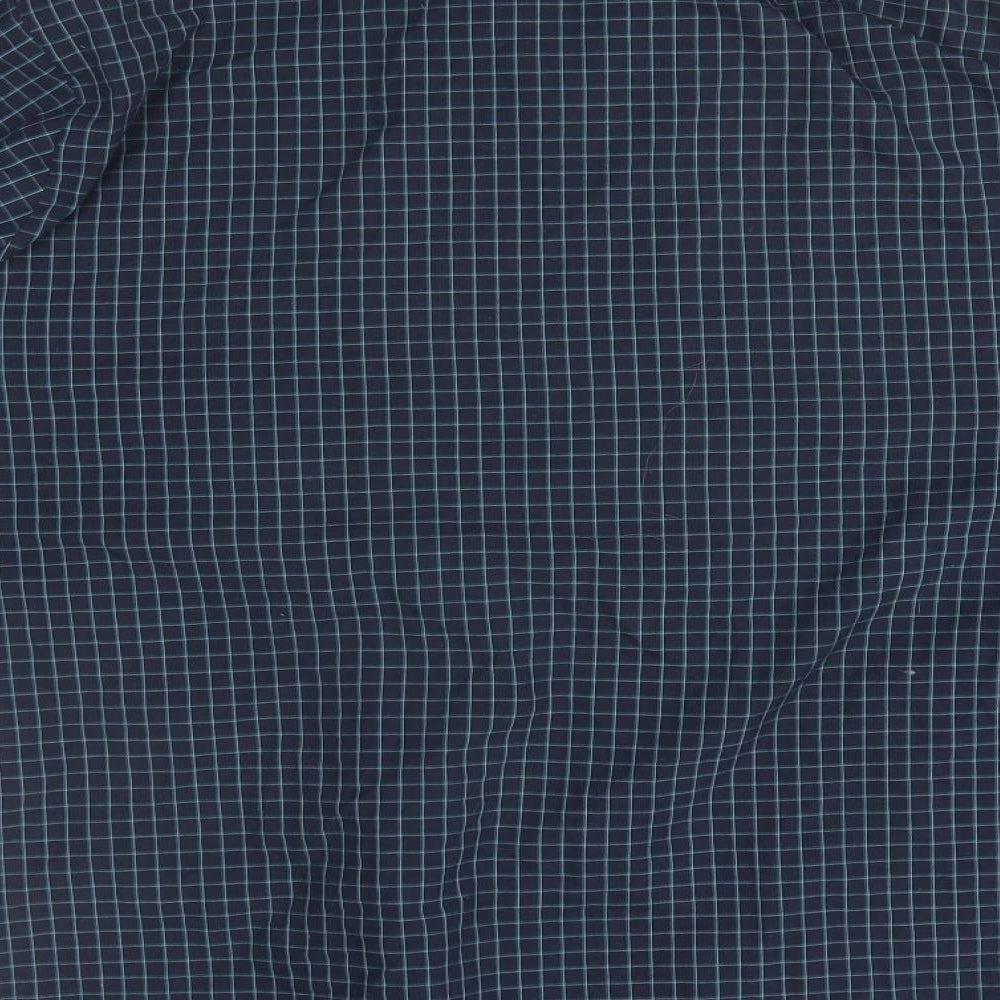 Mens UK Size M M&S Blue Button-Up Long Sleeve Casual Shirt