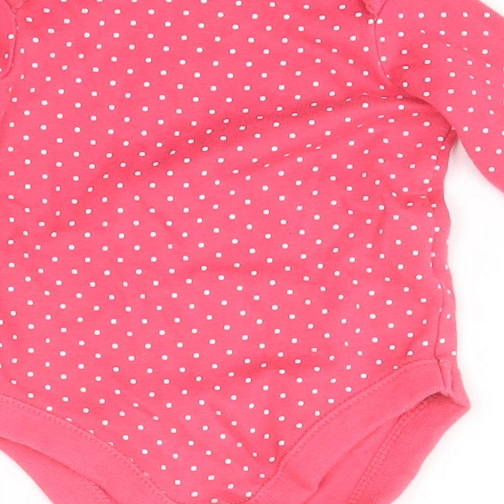 F&F Baby Pink Polka Dot Babygrow One-Piece Size 0-3 Months