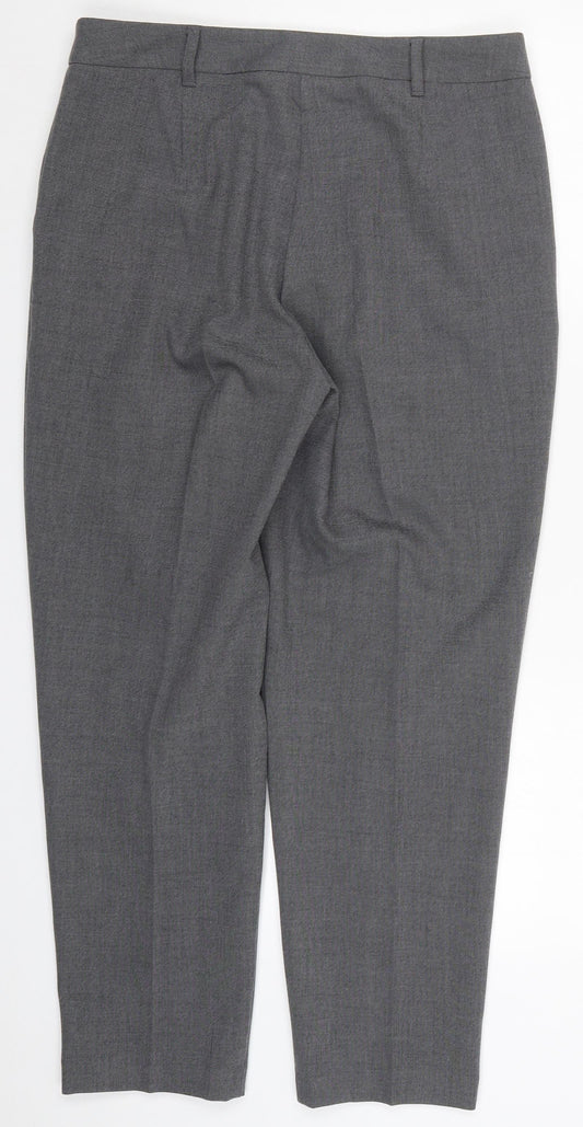 F&F Womens Grey Trousers Size 12 L32 in