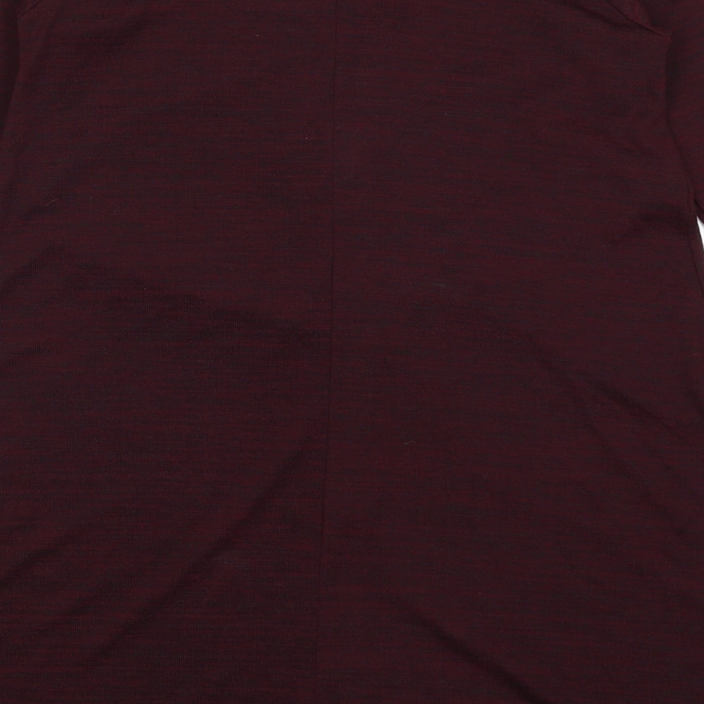 Brand and care label for Boohoo women’s purple a-line, size UK 8, - burgundy