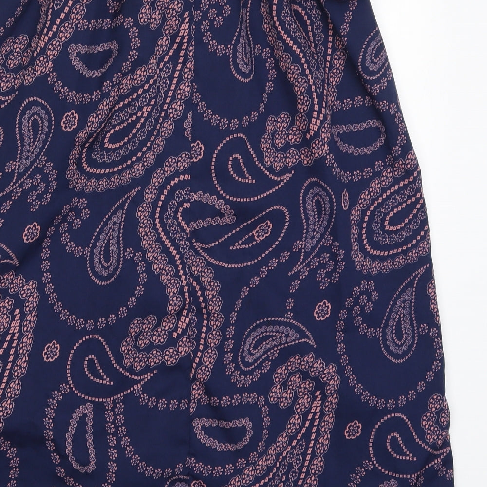 Primark Womens Blue Paisley Mini Size 10