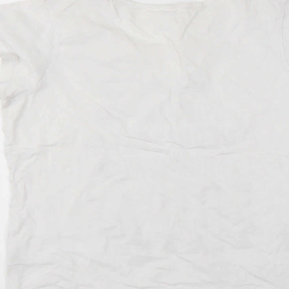 Womens UK Size 12 pep&co White Basic T-Shirt