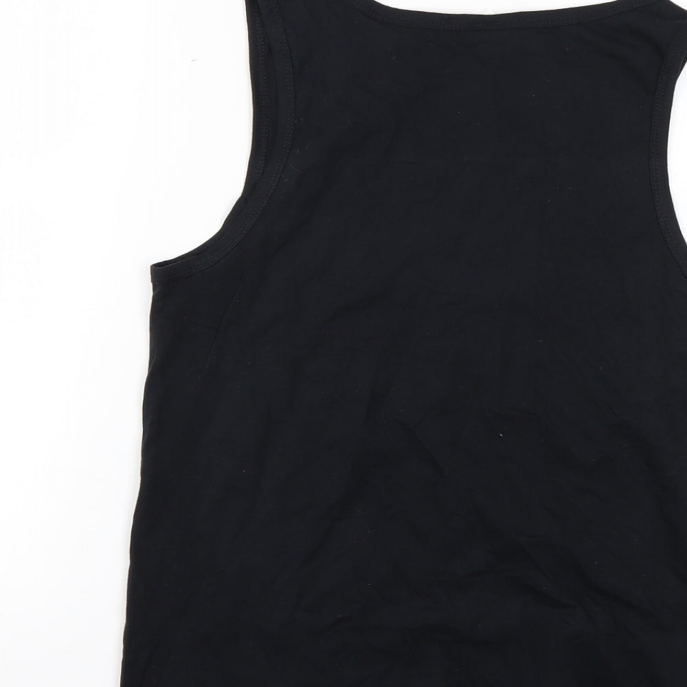 Mens UK Size S Gildan Black T-Shirt