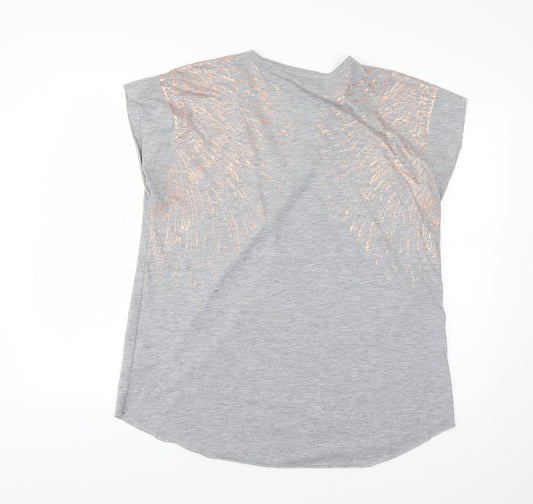 Marks and Spencer Womens Grey Basic T-Shirt Size 14