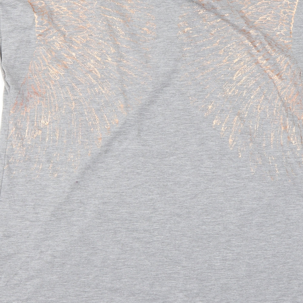 Marks and Spencer Womens Grey Basic T-Shirt Size 14