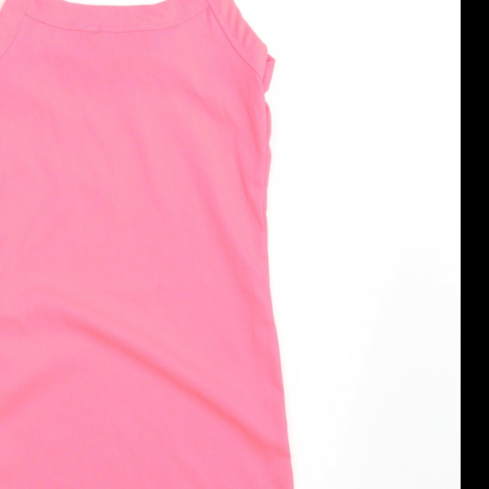 US Apparels Womens Orange Basic Tank Size M