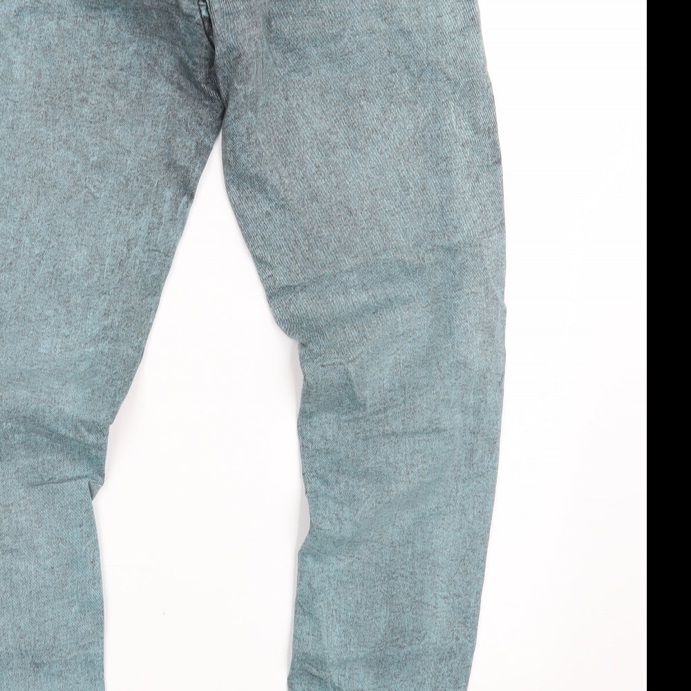 Brand and care label for Denim Co. women’s blue denim skinny jeans, size UK 12, 30-inch leg