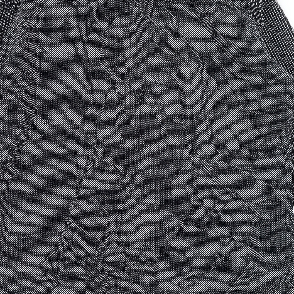 Mens UK Size L NEXT Black Button-Up Long Sleeve Casual Shirt