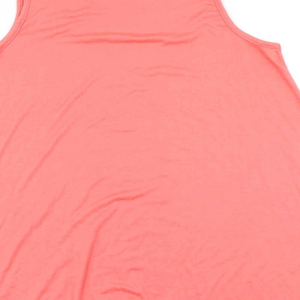 Capsule Womens Pink Basic Tank Size 14
