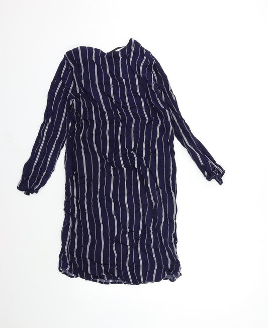 Primark Womens Black Striped Basic Blouse Size 8