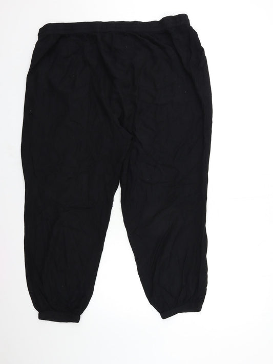 Simply Be Womens Black Jogger Trousers Size 42 in L26 in