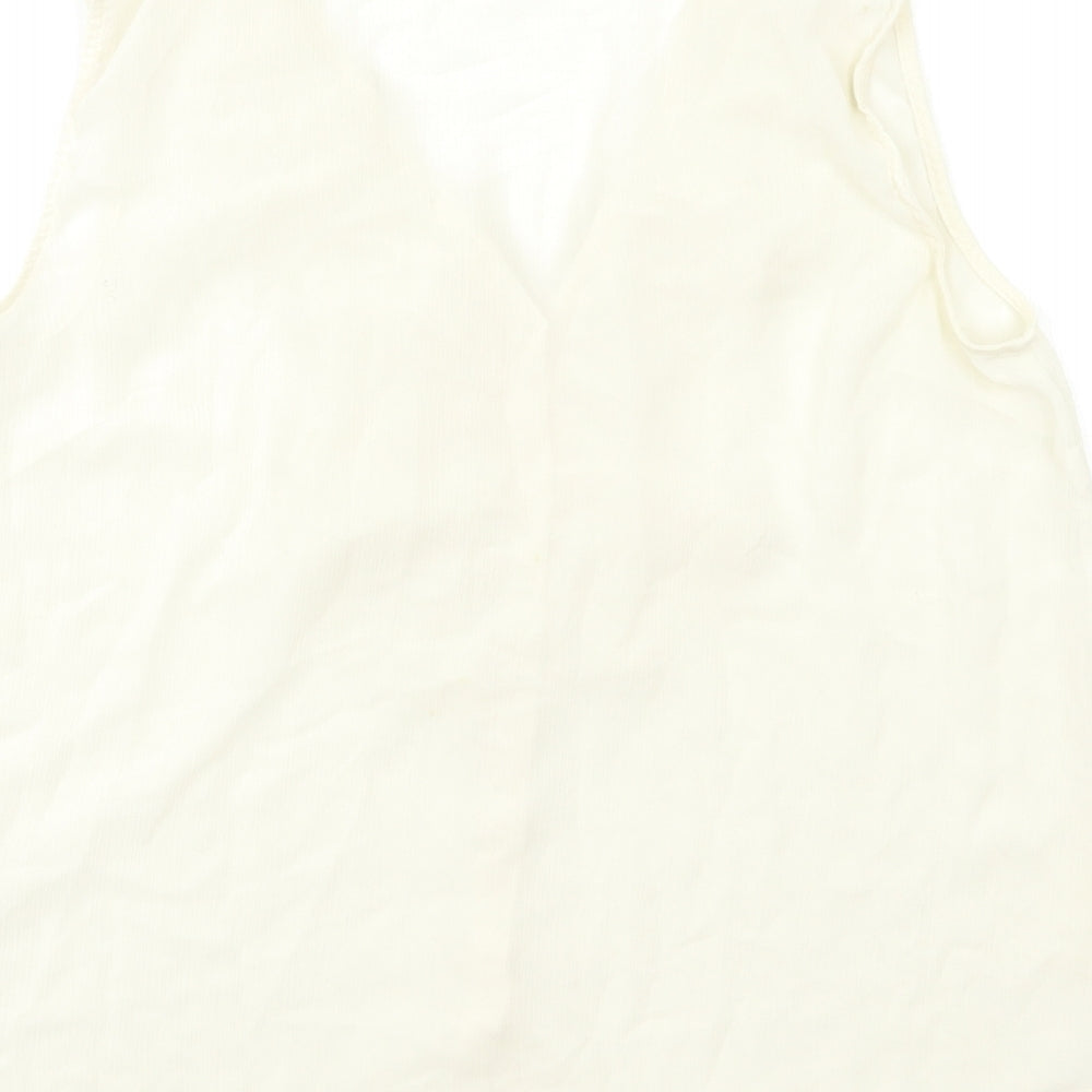 Womens UK Size 8 H&M Beige Basic Blouse