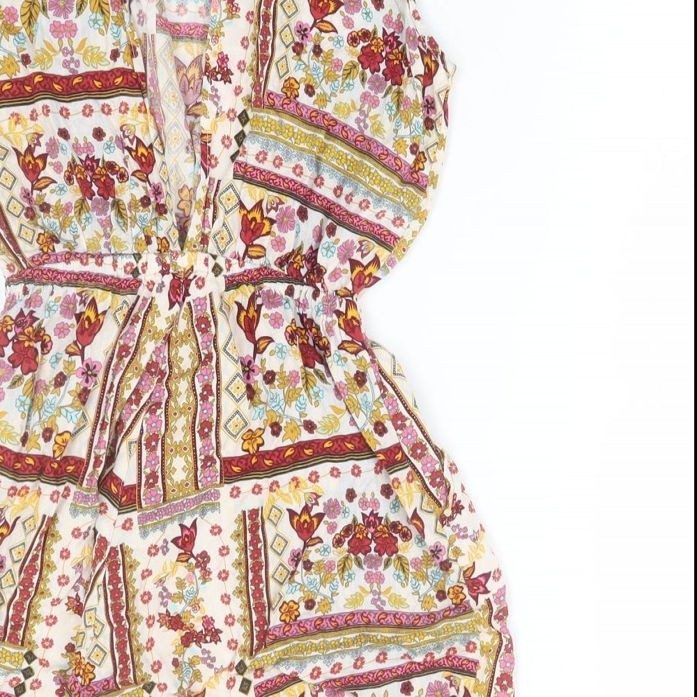 H&M coachella Womens Multicoloured Floral Jumpsuit One-Piece Size 6