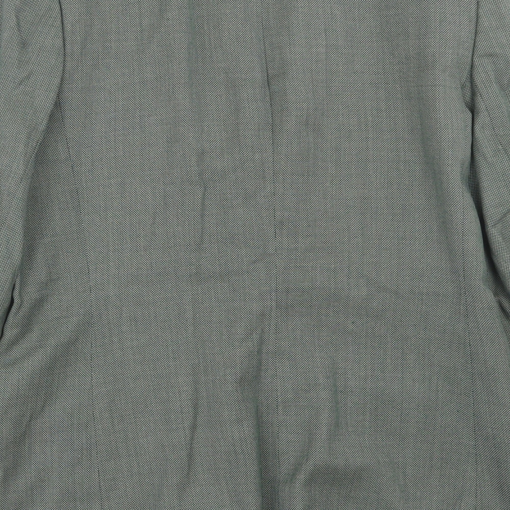 Brand and care label for Vityella women’s green polka dot jacket suit, size UK 14