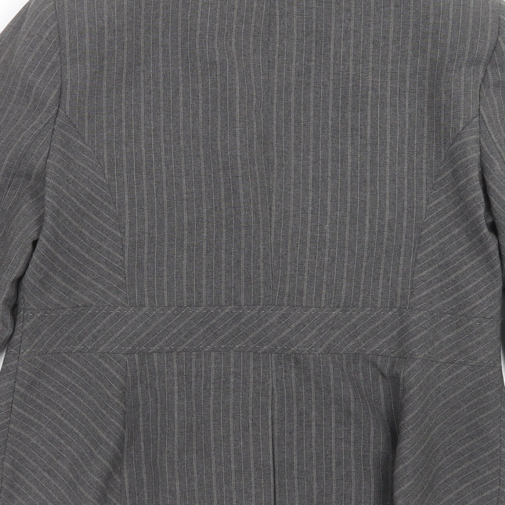 shopdirect Womens Grey Striped Jacket Suit Jacket Size 16
