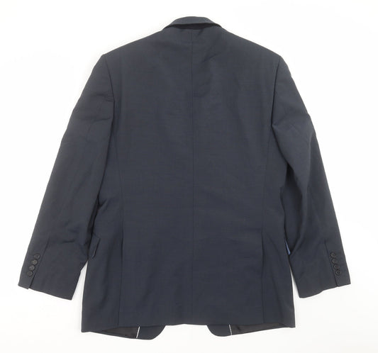 Mens UK Size 38 Blazer Regular Blue Suit Jacket