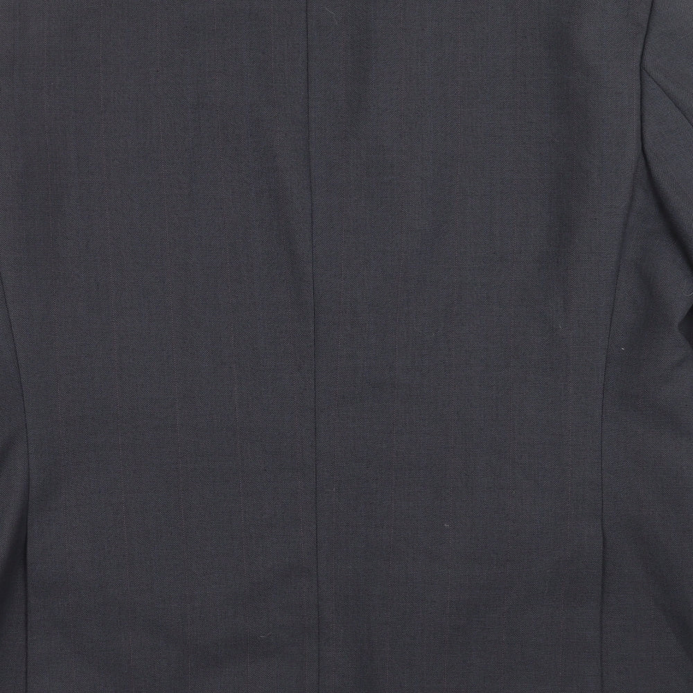 Mens UK Size 44 Pinstripe Regular Blue Suit Jacket