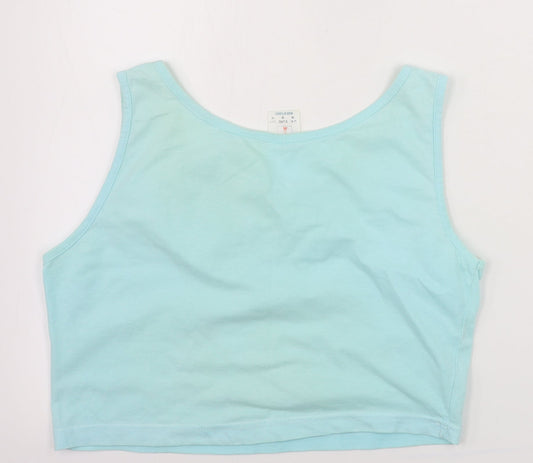Womens UK Size 10 Topshop Blue Basic Tank