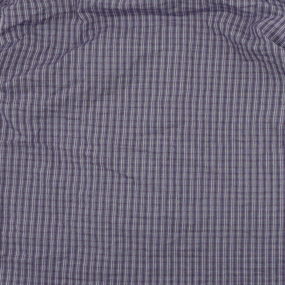 Primark Mens Blue Check Button-Up Size 16