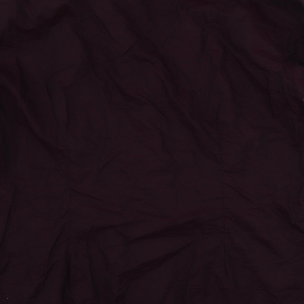 Mens UK Size 16 NEXT Red Button-Up Long Sleeve Casual Shirt
