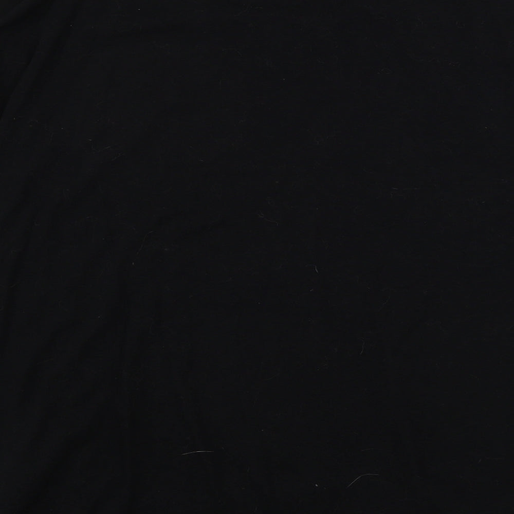 Brand and care label for Capsule women’s black basic t-shirt, size UK 12