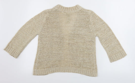 Womens UK Size 10 EVIE Beige Cardigan Jumper