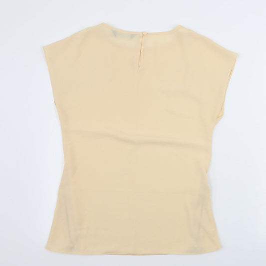 Womens UK Size 6 Dorothy Perkins Beige Basic T-Shirt