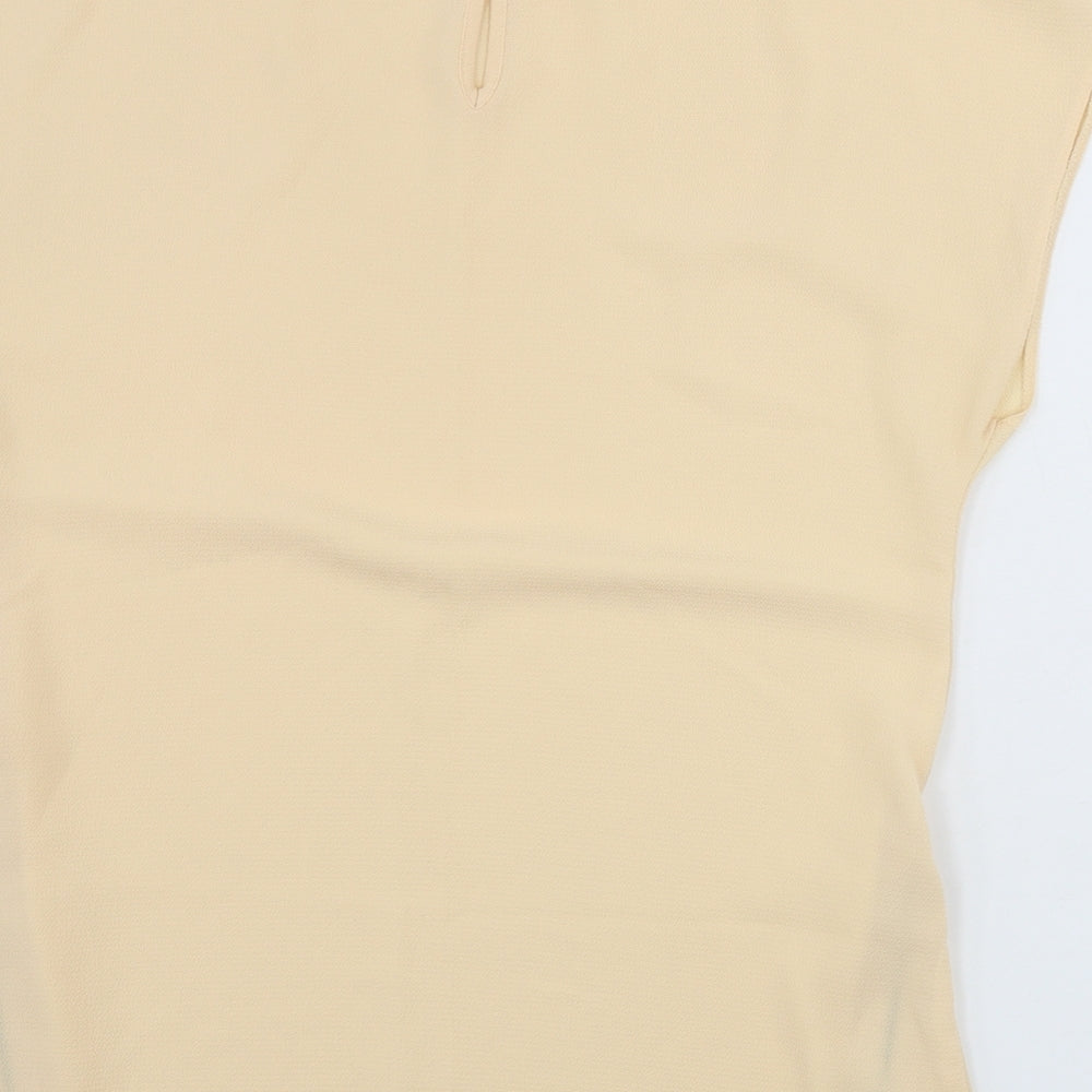 Womens UK Size 6 Dorothy Perkins Beige Basic T-Shirt