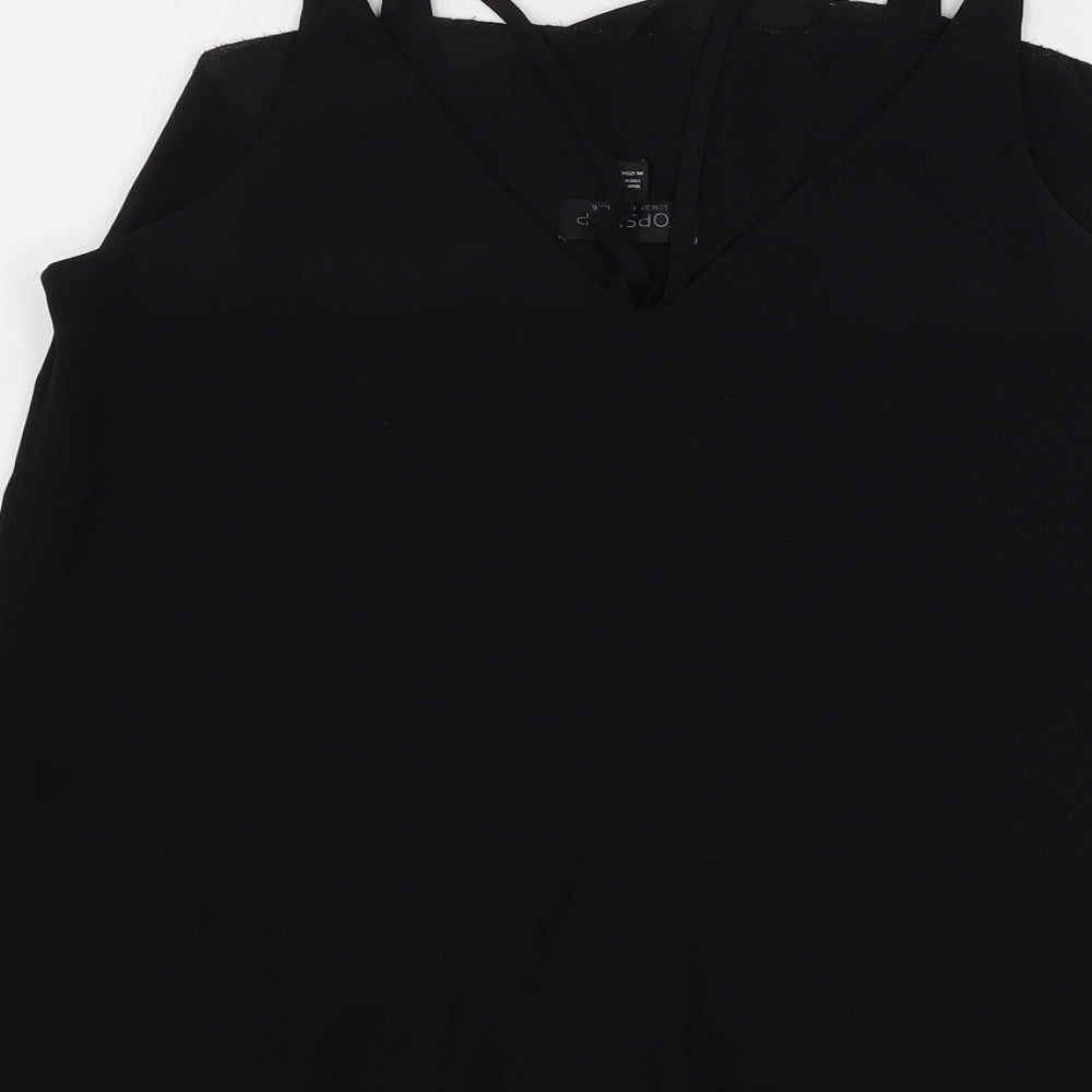 Womens UK Size 6 Topshop Black Basic Tank