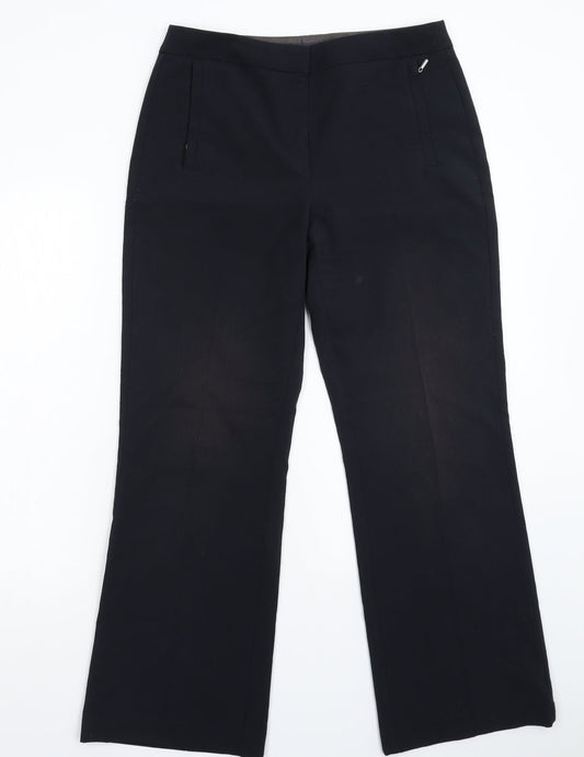 Womens UK Size 12 Marks and Spencer Regular Fit Dress Pants Blue Trousers