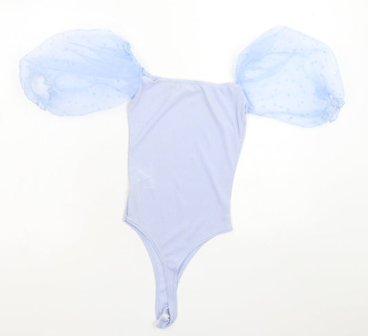 PRETTYLITTLETHING Womens Blue   Bodysuit One-Piece Size 6