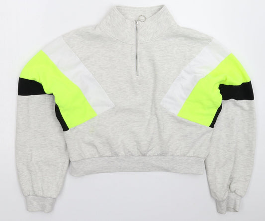 Additional front view of Divided women’s grey pullover hoodie, size S