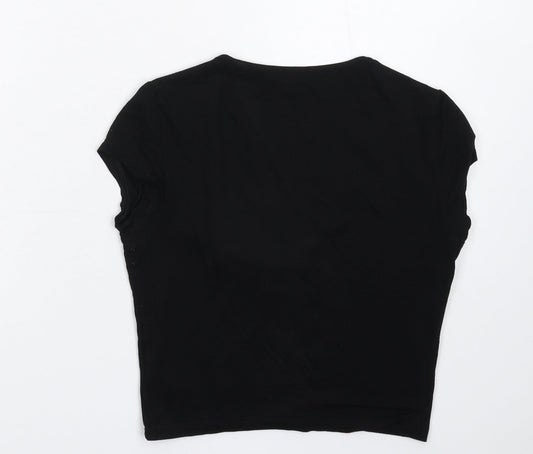 River Island Womens Black Basic T-Shirt Size 8