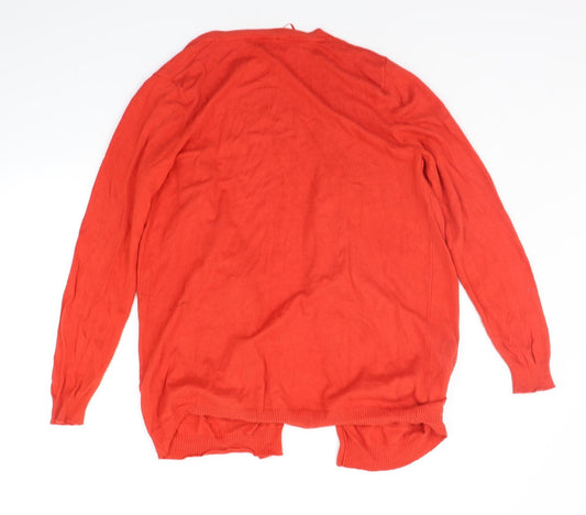 Monsoon Womens Red Cardigan Jumper Size 12