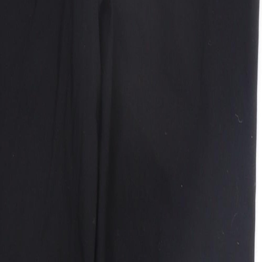 Womens UK Size 10 New Look Regular Fit Black Trousers