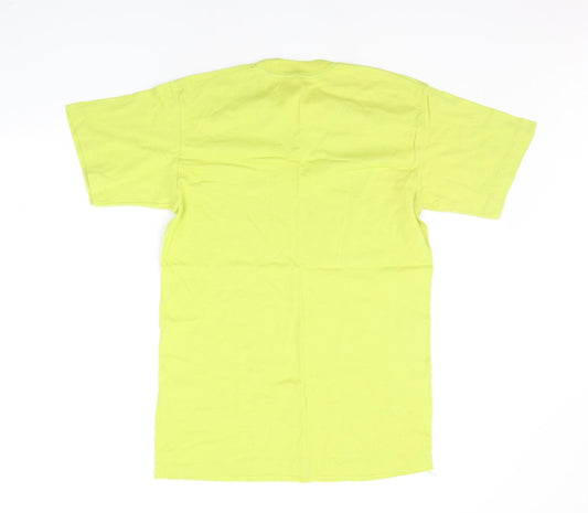 Mens UK Size M Fruit of the Loom Yellow T-Shirt
