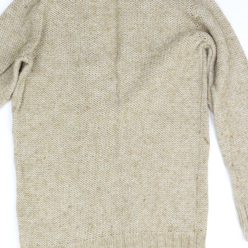 Womens UK Size 12 South Beige Pullover Jumper