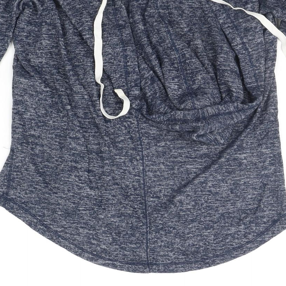 Hollister Womens Blue Houndstooth Pullover Hoodie Size XS