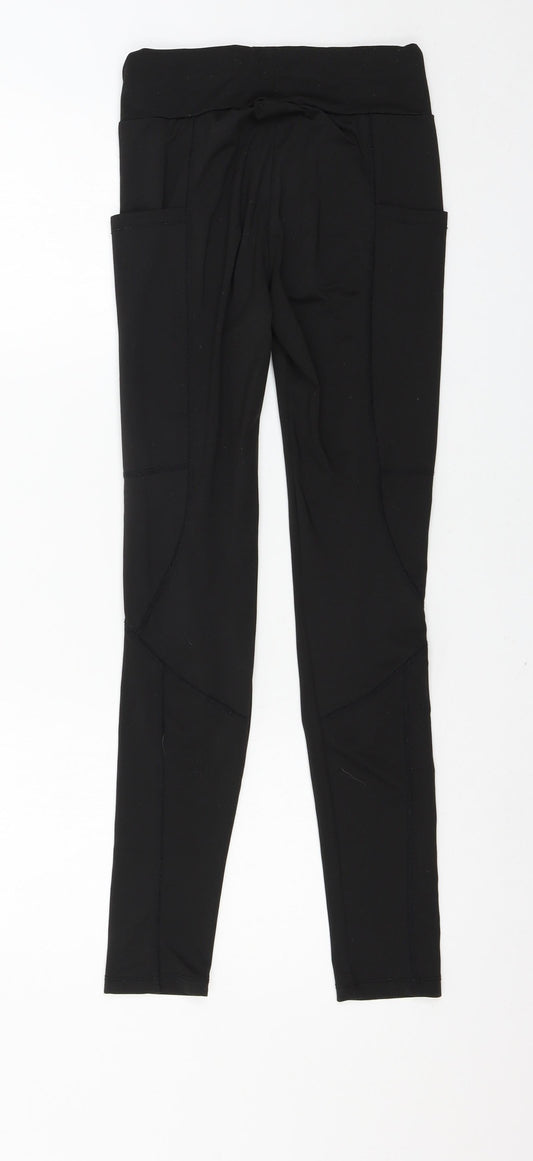 SheIn Womens Black Jersey Capri Leggings Size XS L26 in