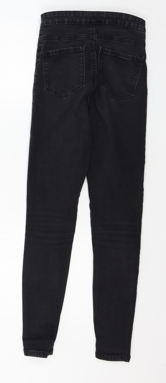 Denim & Co. Womens Grey Denim Skinny Jeans Size 8 L27 in