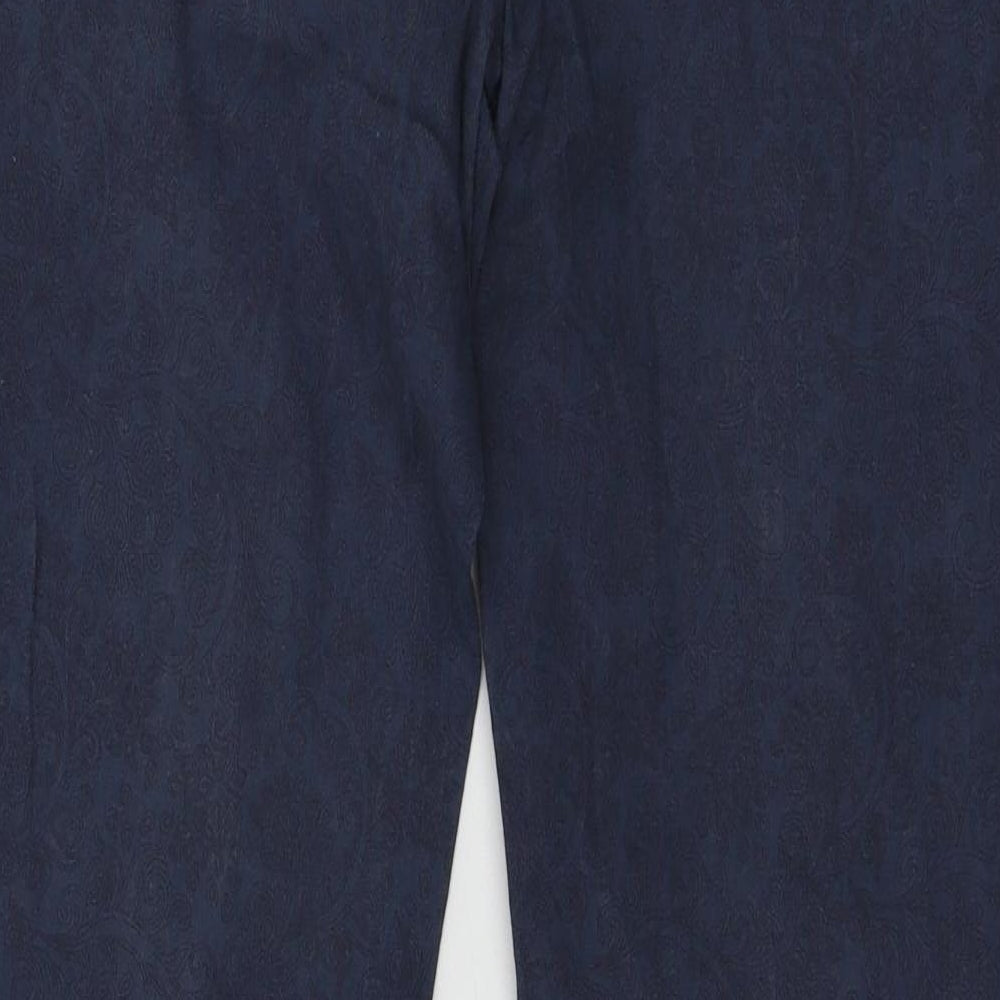 Womens UK Size 32 in Preworn Regular Fit Chino Blue Trousers