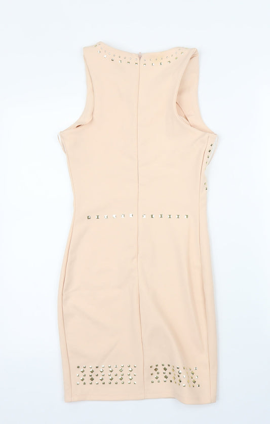 Topshop Womens Pink Sheath Size 8