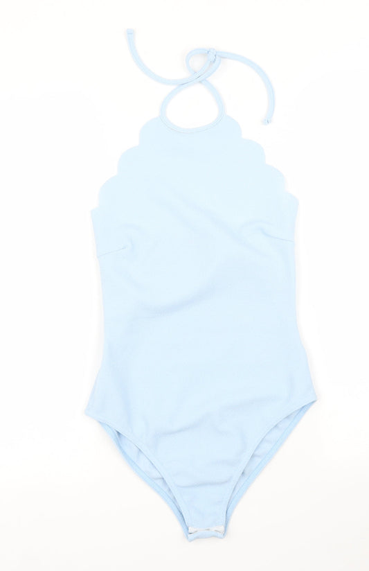 Womens UK Size 6 Boohoo One-Piece Blue Leotard