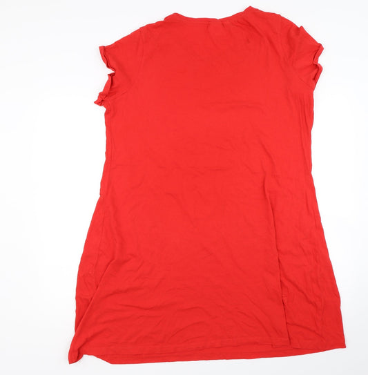 Bpc Womens Red T-Shirt Dress Size L