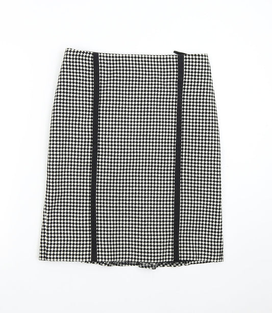 Additional front view of Country Casuals women’s multicoloured check straight & pencil skirt, size UK 12